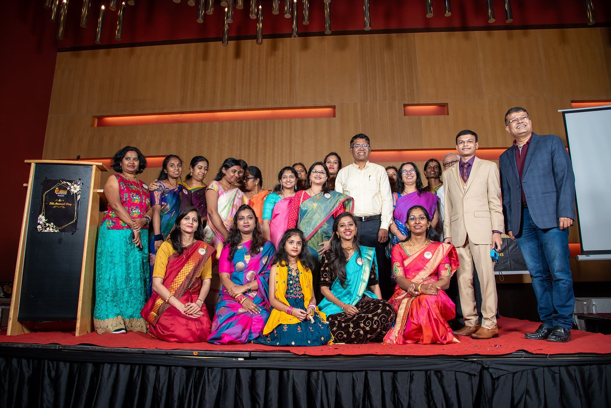 Photo: the 5th anniversary celebration, guests and families at the event